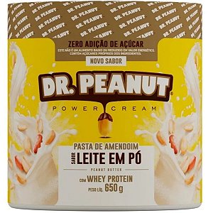 Pasta De Amendoim Com Whey Isolado Leite em Po 650g - Dr Peanut
