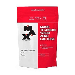 Hipercalorico Zero Lactose 2,4Kg Morango Mass Titanium - Max Titanium