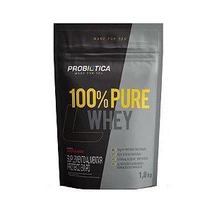 100% Pure Whey Refil - 1,8Kg - Morango - Probiótica