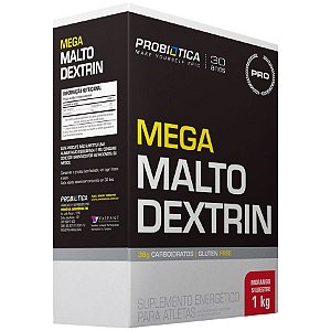 Mega Malto Dextrin - 1kg - Morango - Probiótica