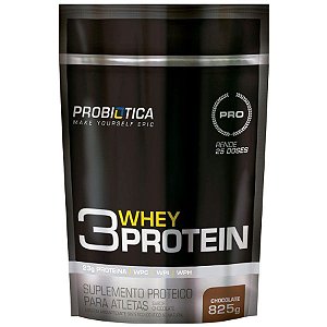 3 Whey Protein Refil - 825gr - Chocolate - Probiótica