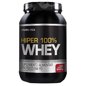 Hiper 100% Whey - 900gr - Morango - Probiótica