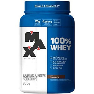 Whey Protein 100% - 900g - Chocolate - Max titanium