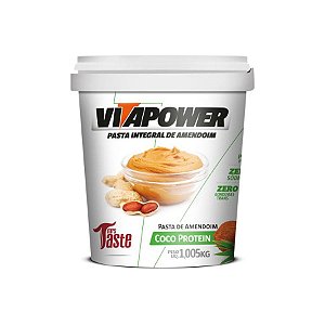 Pasta de Amendoim Coco Protein - 1,005Kg - Vitapower