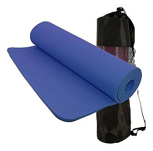 Tapete p/ Yoga c/ Bolsa 183x61x0,8cm - Azul - Mbfit