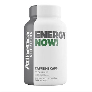 Cafeína Energy Now 60 Caps  Atlhetica Nutrition
