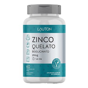 Zinco Quelato Bisglicinato 29mg 60 Comprimidos - Lauton