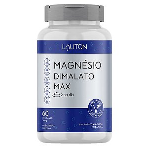 Magnésio Dimalato Max 60 Caps - Lauton