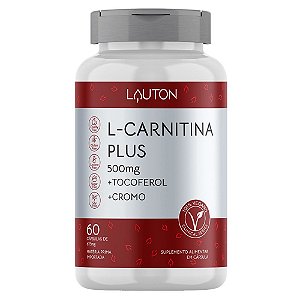 L-Carnitina Plus + Tocoferol + Cromo 500mg 60 Caps - Lauton