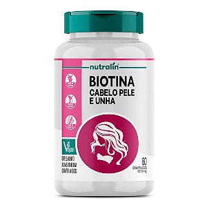 Biotina Cabelo Pele Unha Vegan 500mg 60 caps - Nutralin