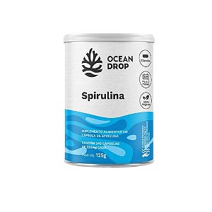 Spirulina B12 e Ferro 520mg 240 Caps - Ocean Drop