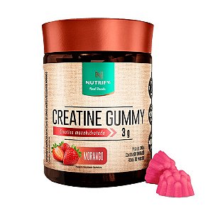Creatina Gummy Morango Creatina Goma 3000mg 60 Un - Nutrify