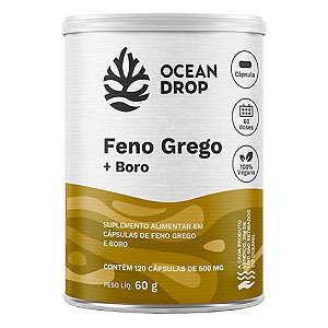 Feno Grego e Boro Suplemento Saponinas 120 Caps - Ocean Drop