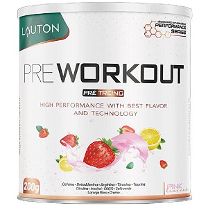 Pre Treino Cafeina Beta Alanina 200g Pink Lemonade - Lauton