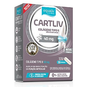 Cartliv Colageno Tipo II Não Desnaturado 30 Tabs - Equaliv