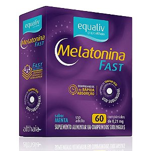 Melatonina Fast 210 Mcg 60 Tabs Sabor Menta - Equaliv