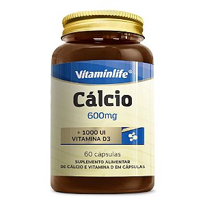 Calcio 600 Mg Vitamina D3 1000Ui 60 Caps - Vitaminlife