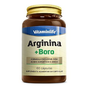Arginina Boro Acido Aspartico Zinco 60 Caps - Vitaminlife