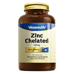 Zinc Chelated Bisglicinato 28 Mg 90 Caps - Vitaminlife