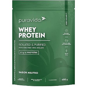 Whey Protein Isolado Neutro 450g - PuraVida