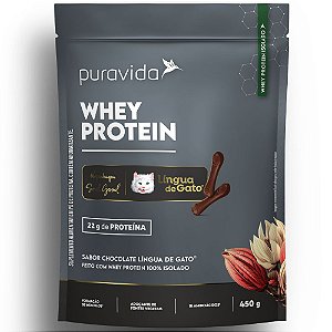 Whey Protein Isolado Lingua de Gato 450g - PuraVida