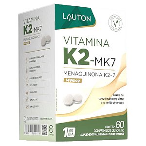 Vitamina K2 Menaquinona MK-7 60 Tabs - Lauton