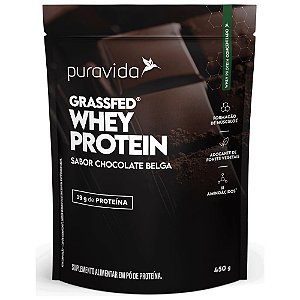 Whey Protein Grassfed Chocolate Belga 450g - PuraVida