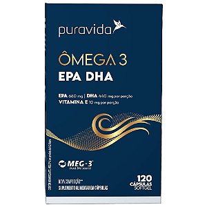Omega 3 EPA DHA 120 Capsulas Soft Gel - PuraVida