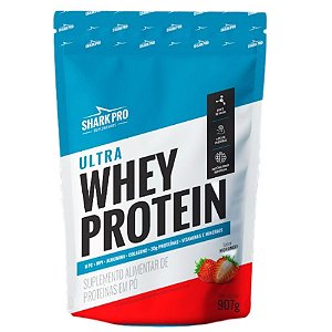 Ultra Whey Protein Morango Refil 907g - Shark Pro