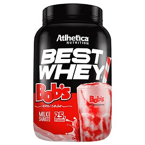 Best Whey Isolado Bobs Milkshake Morango 900g - Atlhetica