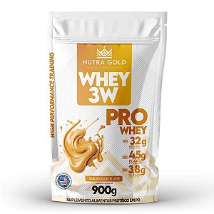 Nutra Whey Pro 3w Doce de Leite 900g Refil - Nutra Gold