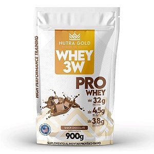 Nutra Whey Pro 3w Chocolate 900g Refil - Nutra Gold