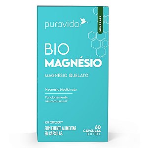 Bio Magnesio Quelato 60 Capsulas - PuraVida