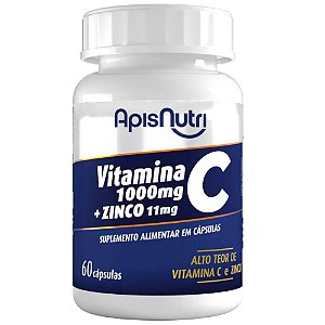 Vitamina C Zinco 1220Mg 60Caps - ApisNutri