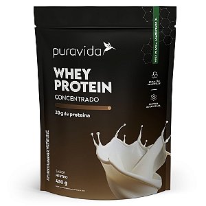 Whey Protein Concentrado Neutro  450g - PuraVida
