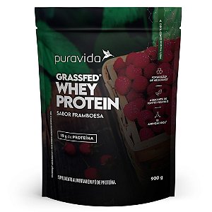 Whey Grassfed Framboesa  900g - PuraVida