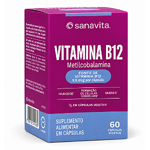 Vitamina B12 Metilcobalamina 60 Caps - Sanavita