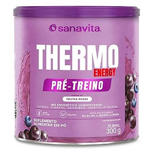 Pre Treino Thermo Energy Frutas Roxas 300g - Sanavita
