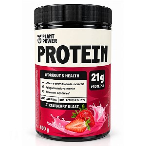 Protein Vegetal Strawberry Blast 490g - Plant Power