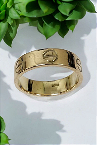 Anel de Ouro Amarelo 18k Personalizado.