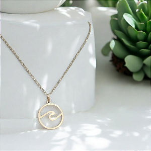 Colar Onda do Mar em Ouro 18k.