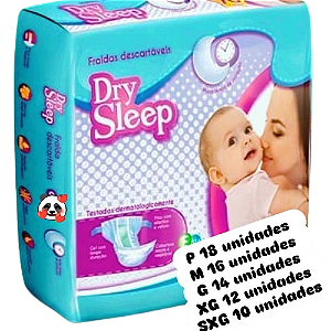 Dry Sleep Fralda Descartavel Infantil Pratica M16