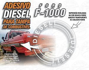 Adesivo DIESEL para Tampa Combustível Ford F-1000 Até 1992
