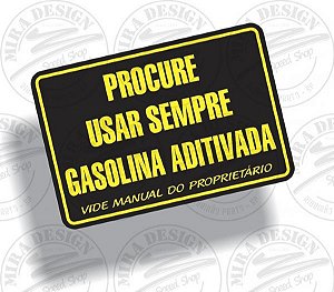 Adesivo PROCURE USAR SEMPRE GASOLINA ADITIVADA Chevrolet