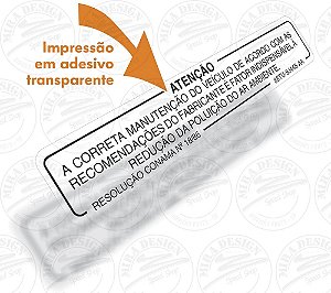 Adesivo p/ vidro CORRETA MANUTENÇÃO FORD F-1000 e Caminhões