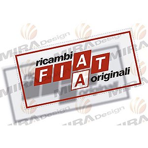 Adesivo FIAT RICAMBI ORIGINALI P/ Vidro 5CM x 2,5CM