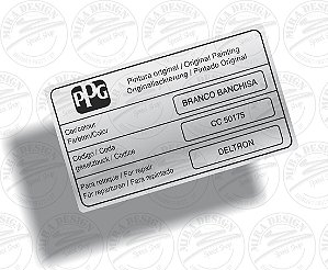 Adesivo Código Cor BRANCO BANCHISA Iveco PPG