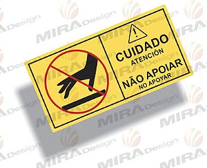 Adesivo NÃO APOIE QUENTE DUTO ENTRADA DE AR p/ GM Astra Vectra