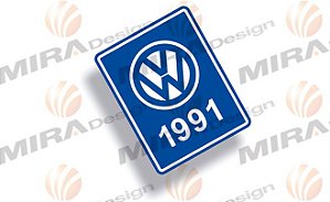 Adesivo ANO DE FABRICAÇÃO VW 1991 p/ vidro