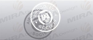 Adesivo AIRCOOLED SOCIETY - VW Refrigerado a Ar - P/ Vidro (interno)